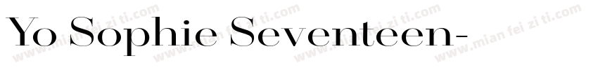 Yo Sophie Seventeen字体转换